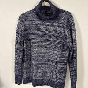 j crew mercantile Women's Navy Turtle Neck Sweater Med G2